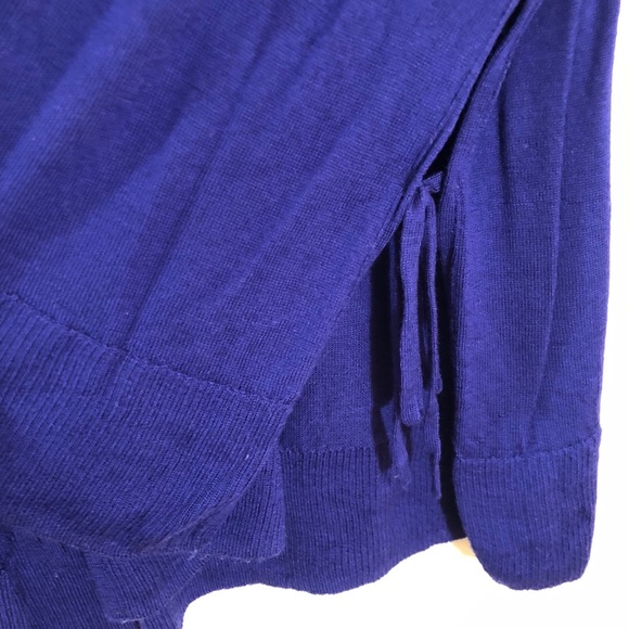 J. Crew Wool Sweater - Ties on Sides, Purple - Picture 2 of 5